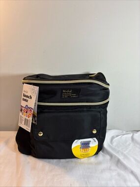 Fit & Fresh Black Lunch Tote Backpack.  New!!